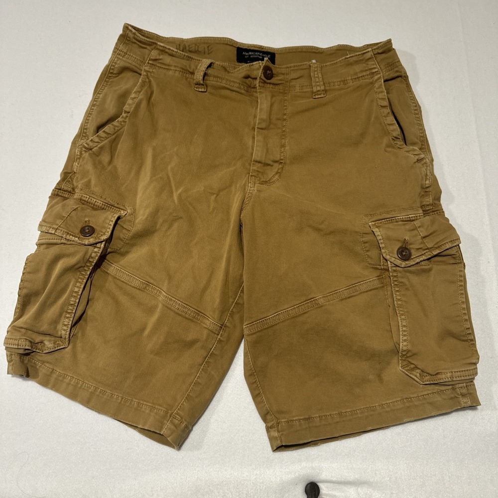 American Eagle Shorts Men's 33 Extreme Flex 11" Cargo Distressed Outdoor Utility